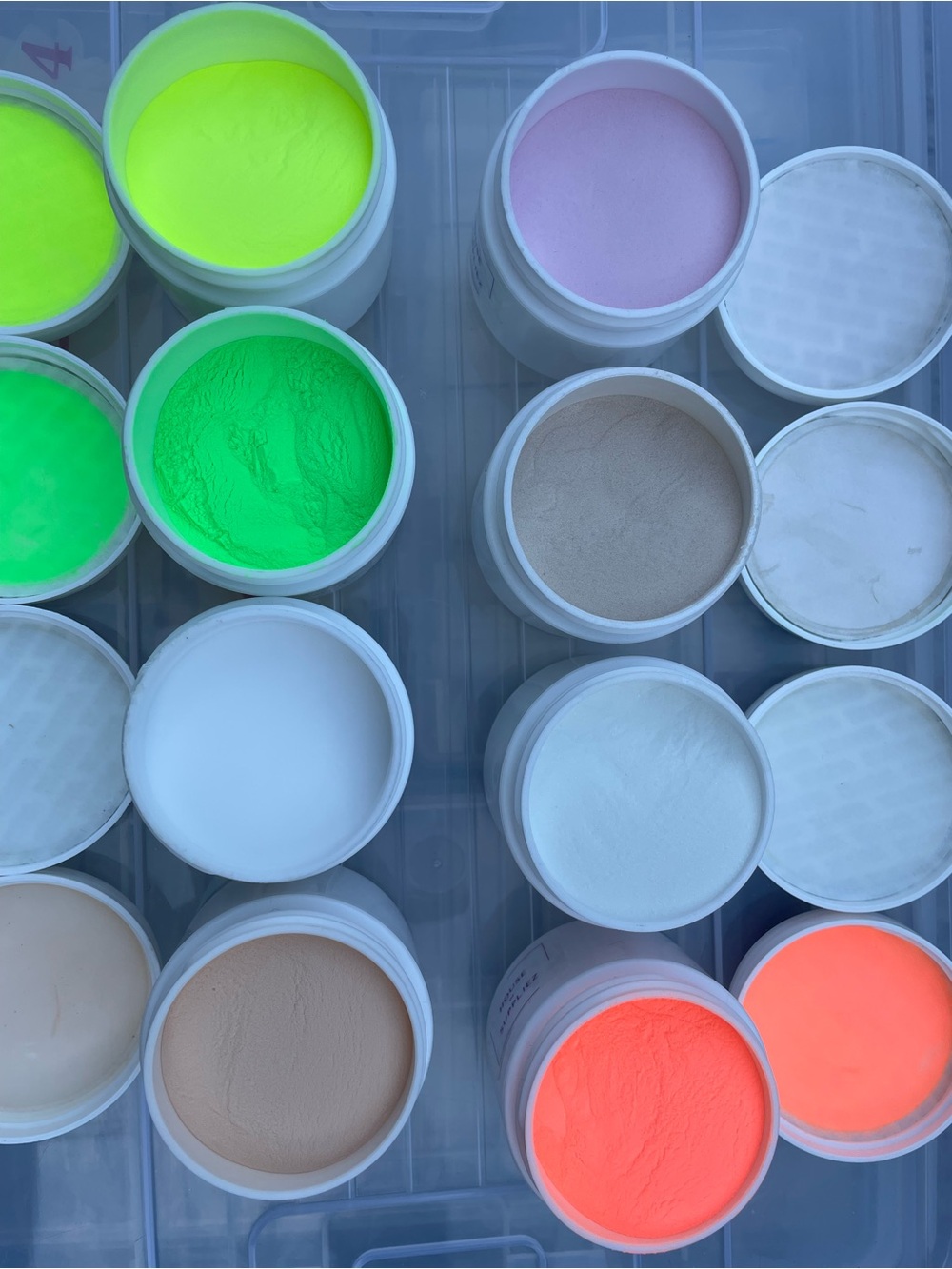 Various Acrylic Powder Colors 8pc Set